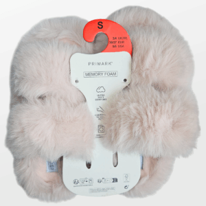 Memory Fur Double Strap Slippers Foam